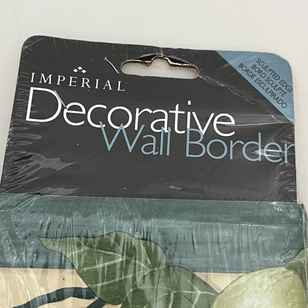 Imperial Wall Paper Border Sculpted Edge Vine Apple Fruit Border 5 Yards - Picture 3 of 16